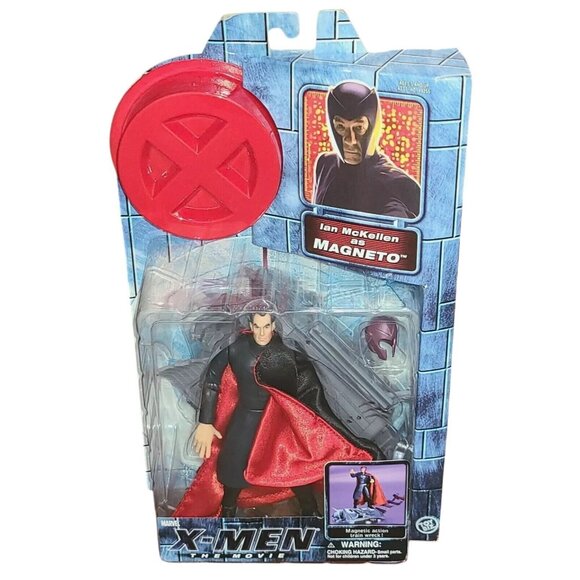 Marvel X-Men The Movie Magneto Action Figure Ian McKellen Magneto 2000 Train VTG - Picture 3 of 4